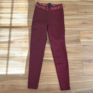 Nike Pro Maroon Leggings